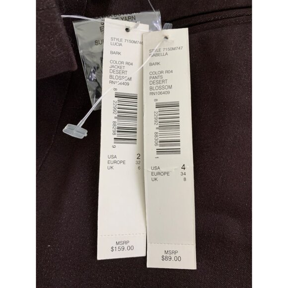 Isabella DeMarco Flare Power Suit NWT 2-Piece Size 2 & 4 Cotton Stretch 7530 - Picture 4 of 14